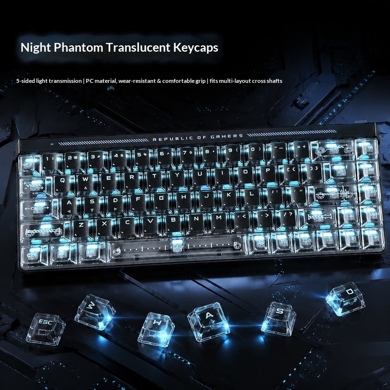 Transparent Backlit Keycaps OE - đánh giá và giá Keyboard Gaming Transparent