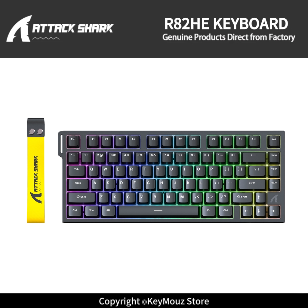 ATTACK SHARK R82HE Hot-Swap Ma - đánh giá và giá Gaming Keyboard Hot Swappable