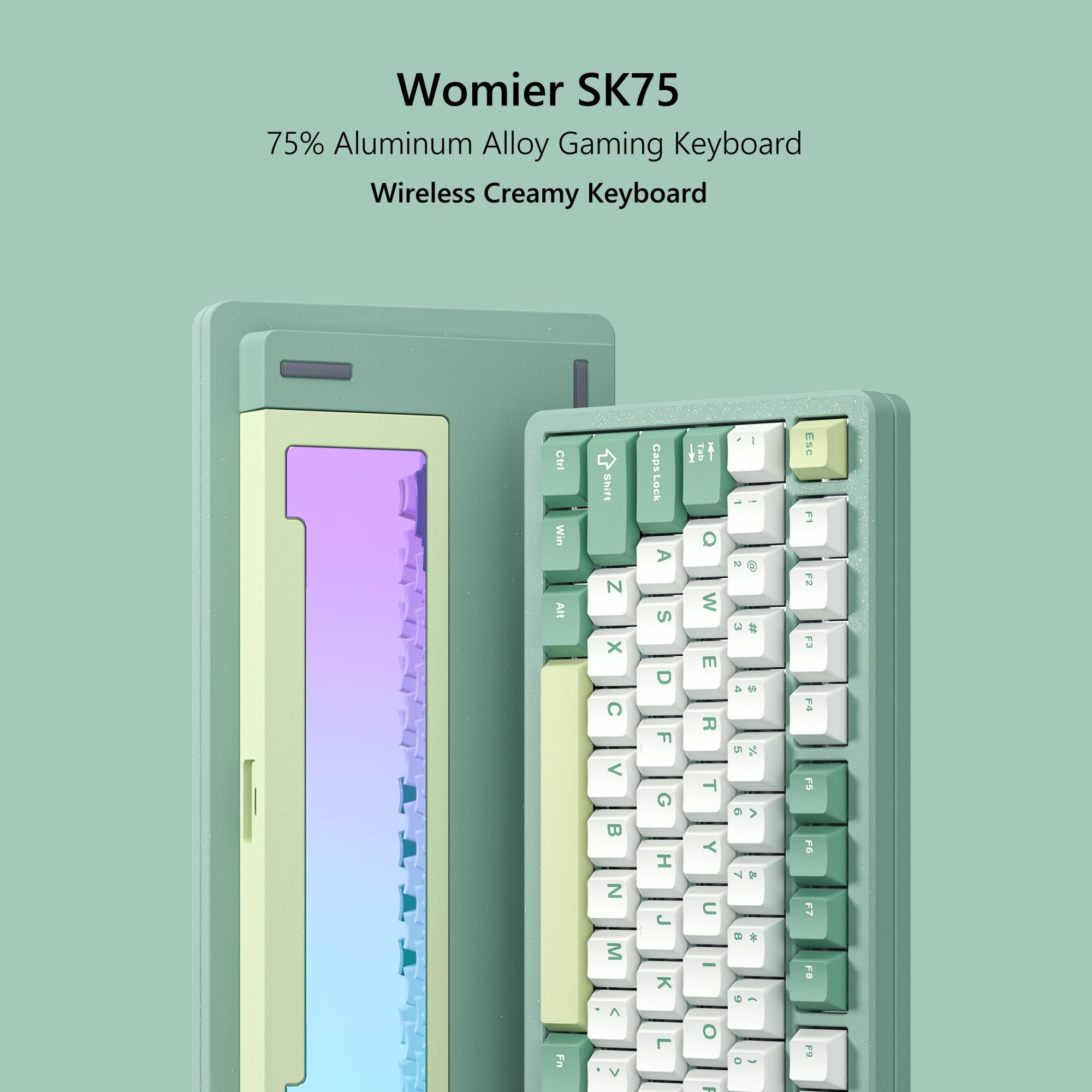 WOMIER SK75 Wireless Aluminum  - đánh giá và giá Gaming Keyboard Hot Swappable