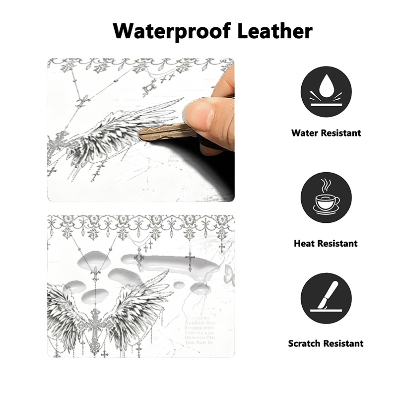 Leather Mousepad Black White A - đánh giá và giá Gaming Keyboard Mouse