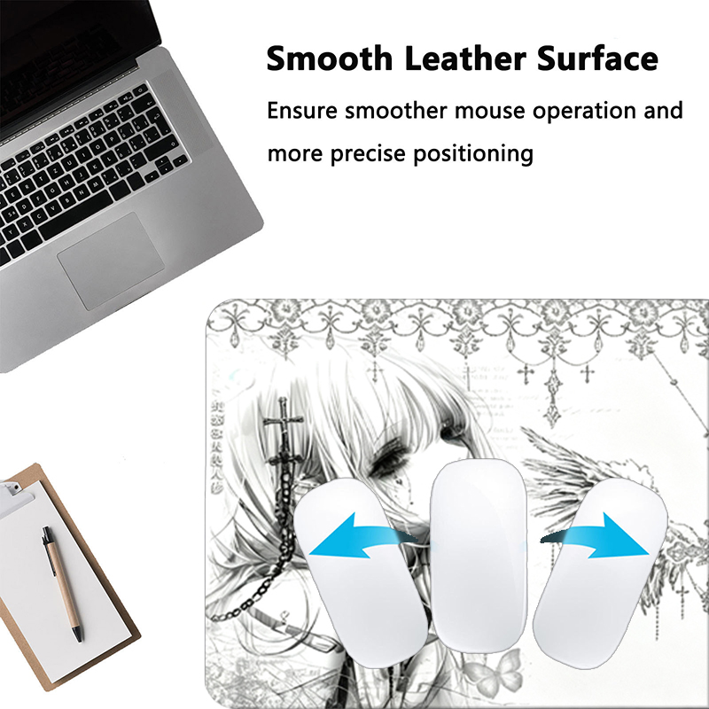 Leather Mousepad Black White A - đánh giá và giá Gaming Keyboard Mouse